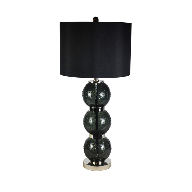 Rosdorf Park Boneau 71Cm Black Table Lamp Glass Wayfair.co.uk